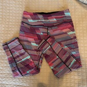 Victoria's Secret Sport Leggings - Purple, Pink, Blue Pattern